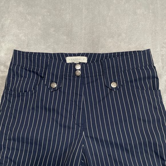 Anatomie Skyler Pants Womens XS Blue Pinstripe Travel Lightweight Stretch Euro - Picture 6 of 10